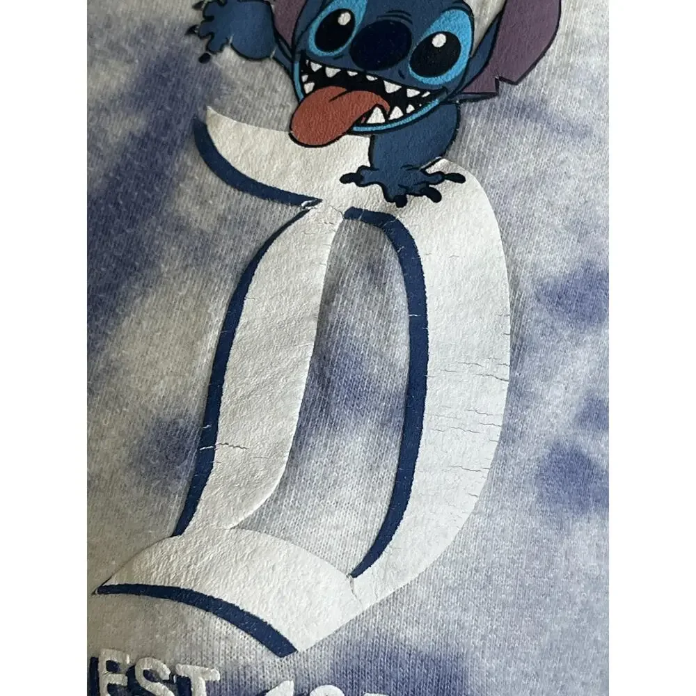 Disney Spirit Jersey Shirt Womens Large Blue Tie‎ Dye Stitch Disneyland 626